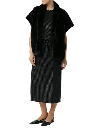 COMMA | Gilet con aspecto de piel | schwarz